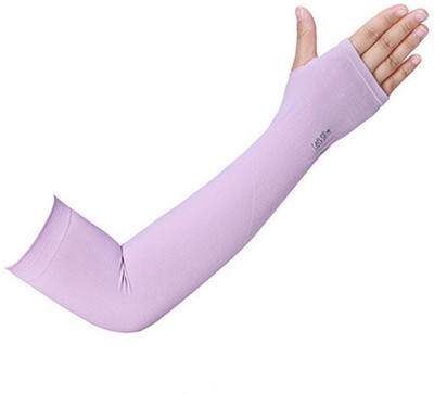 SENECIO® Silk Arm Sleeve For Men & Women(Free, Purple)