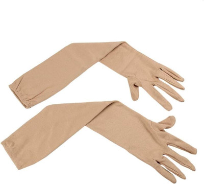 URMILA TRADERS Cotton Arm Sleeve For Men & Women(Free, Beige)