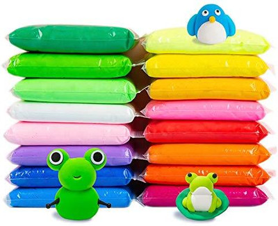 HappyBive Pack of 12 Non-Toxic Modelling Fluffy Foam Bouncing Air Dry Clay for Kids|H51