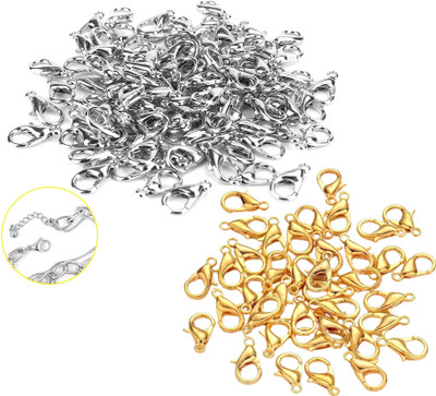 Honbom Jewelry Making Lobster Clasp Claw Hook/Finding Fastener 100Pc(Silver & Gold)