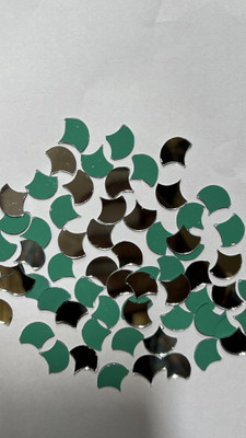 MIRROR GLASS WORLDWIDE DIYA SHAPE SILVER MIRROR FOR LIPPAN ART 12MM 100GM 410PIECE