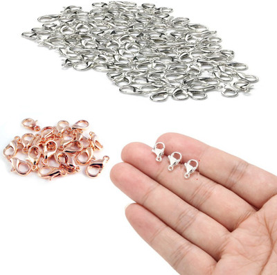 Shivarth 60pcs Silver Rose Gold Lobster Hooks Clasps for Necklace Bracelet Findings