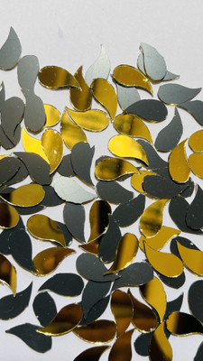 MAHANT FANCY SHAPE GOLDEN MIRROR for lippan art mirror 20MM 50GM 165PIECE