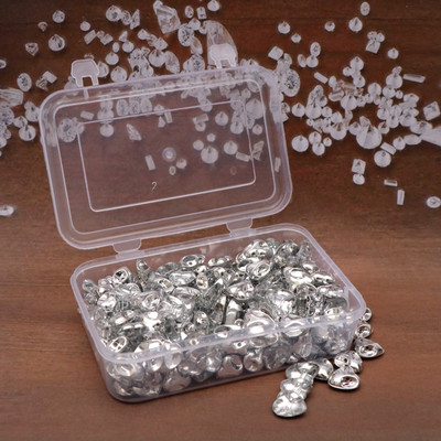 NAVMAV Art & Craft Foil Glass Loose Charm Chokar Beads Buttons for Sewing 50pcs 10MM
