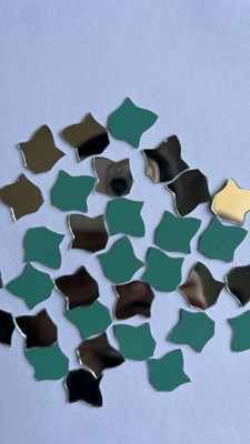 MIRROR GLASS WORLDWIDE FANCY SHAPE SILVER MIRROR for Lippan Art Fabric Art 21/20MM 100GM 180 PIECE