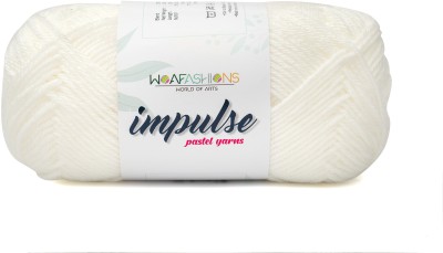 WOAFASHIONS Impulse Hand Knitting & Crochet Yarn (White) (200gms)