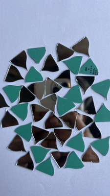 MAHANT FANCY SHAPE SILVER MIRROR FOR LIPPAN ART 17MM 50GM 100PIECE