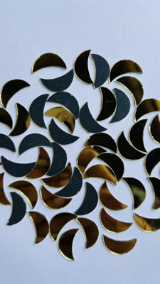 MAHANT FANCY SHAPE GOLDEN MIRROR FOR MANDALA ART 20MM 50GM 155PIECE