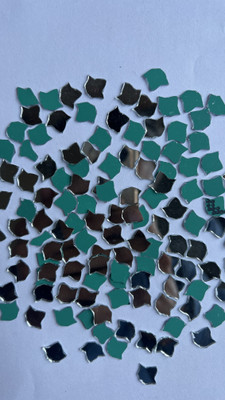 MIRROR GLASS WORLDWIDE FANCY SHAPE SILVER MIRROR for LIPPAN Art, Mirror Art 12/10MM 100GM 530PIECE