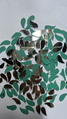 MAHANT FANCY SHAPE SILVER MIRROR for mud lippan art 16MM 50GM 265PIECE