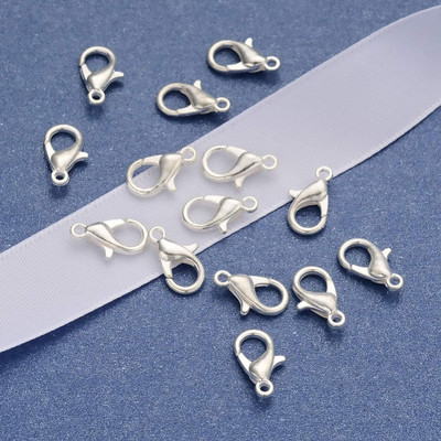 Honbom Silver Color Claw Clasp Jewellery Making Lobster/Hook/Dori/Finding Fastener 75Pc