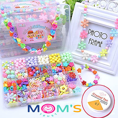 MOM'S TRUST Bracelet Set DIY Beads for Kids Crafts Children's Jewelry Making Kit Bracelets