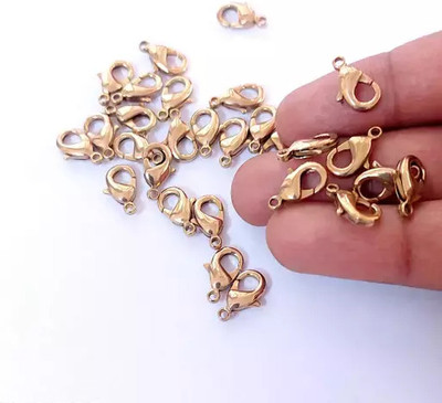 NAVMAV 100pcs Silver Rose Gold Lobster Hooks Clasps for Necklace Bracelet Findings