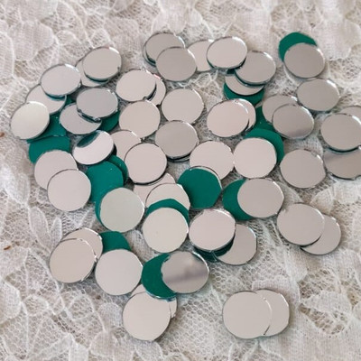 ilika9 Regular Shape Mirror for Lippan Art - Round - 14mm - 100 gms. (230 pcs)