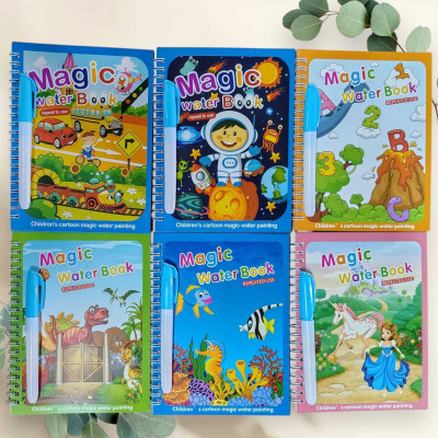 LIOGLOBAL Magic Water Coloring Books for Kids Reusable Water Painting Drawing Books