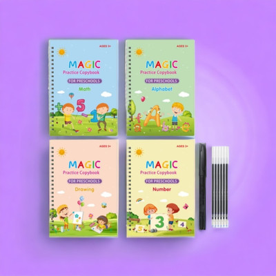 AirSoft Copybook For Kids, English Reusable Magical Copybook Kids, Tracing Book X