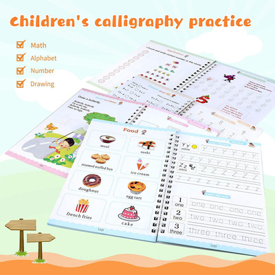 Lunavisor Sank Magic Practice Copybook Book-size Notebook RULE 40 Pages(Multicolor, Pack of 4)