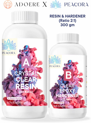Adoere X Peacora Epoxy Resin Art High Intensity Premium Resin and Hardener Kit - 300g