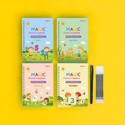 AirSoft Reusable Book Sets Kids Children Print Hand Writing Books Magic Book Gift X