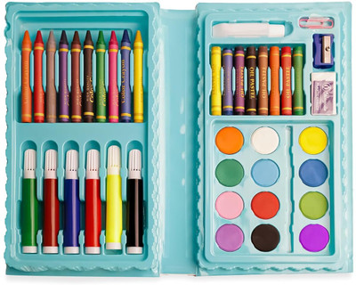 Radhy Selling 42 Colour set Box with Colour Pencil, Crayons, Water Colour, Sketch Pens round Shaped Color Pencils(Set of 1, Multicolor)