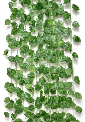 VP Quality Artificial Fancy Wall Hanging Garland Money Plant Leaf Bail_(Pack of 05 ) Green Wild Flower Artificial Flower(90 inch, Pack of 5, Vine & Creepers)