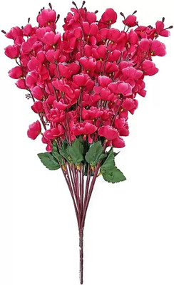 OM COLLECTIONS Orchids Artificial Flower Pink Orchids Artificial Flower(23.5 inch, Pack of 1, Flower Bunch)