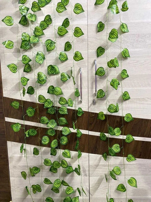 ArtPlant 8 Feet Artificial Money Plant Creeper | Wall Hanging Green Creeper (Pack of 6) Artificial Plant(244 cm, Green)