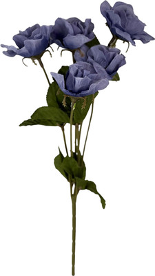 VENSA KINS Purple Rose Artificial Flower(40 cm, Pack of 1, Single Flower)