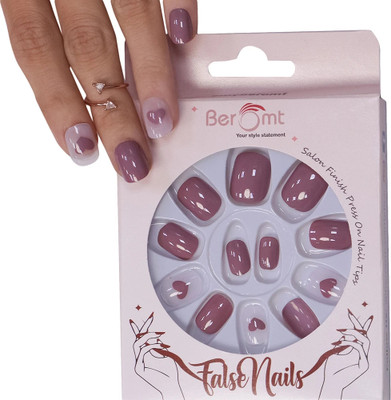 BEROMT CASUAL FALSE NAILS - 742 (NAIL KIT INCLUDED) Multicolor(Pack of 12)