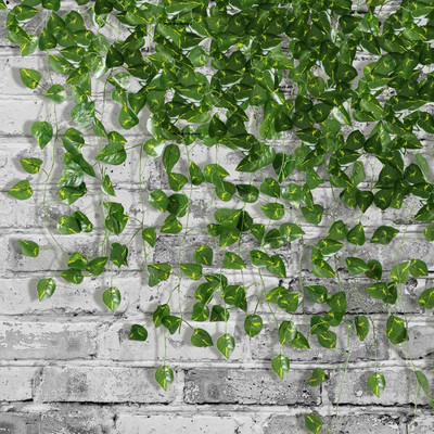 well art gallery Artificial Garland Money Plant Leaf Creepers (Green, Pack of 6) HOME DECOR BAST Artificial Plant(244 cm, Green)
