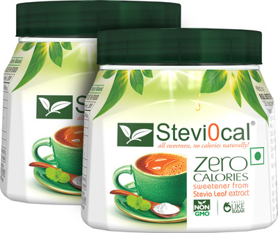 steviocal Zero calorie Stevia Extract - Naturally Sweet, 200 gm Sweetener(400 g, Pack of 2)