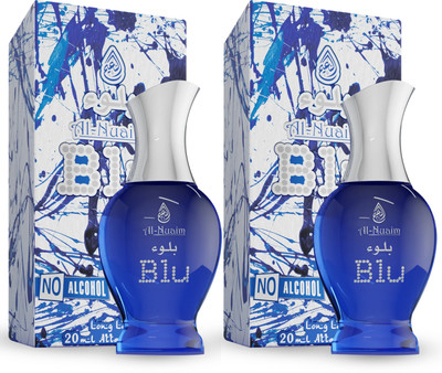 Al-Nuaim Blu Attar - Pack of 2 (20ml Each) Floral Attar(Musk)