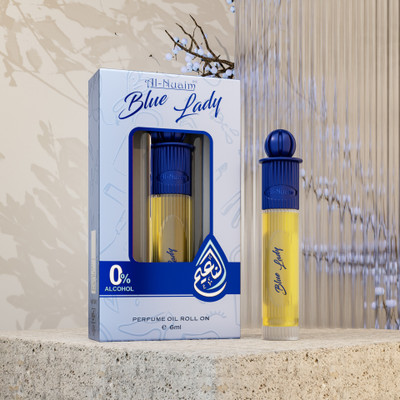 Al-Nuaim Blue Lady Alcohol Free Attar Roll On - 6ml Floral Attar(Floral)