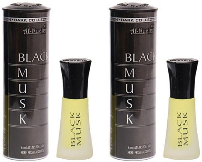 Al-Nuaim Black Musk Attar Pack of 2 Floral Attar(Musk)
