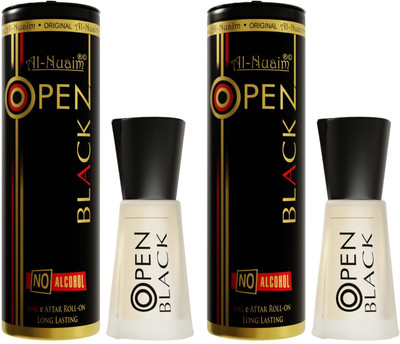 Al-Nuaim Exclusive Series Oepn Black Pack Of 2 (6ml Each) Floral Attar(Floral)