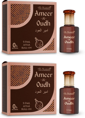 Al-Nuaim Ameer Al Oudh Attar - Pack of 2 (9.9ml Each) Floral Attar(Musk)