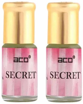 aco Secret Attar 2.5ml Pack of 2 - Dual Elegance Alcohol-Free Fragrance Floral Attar(Fruity)