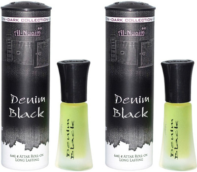 Al-Nuaim Denim Black Attar Pack of 2 Floral Attar(Floral)