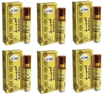 AL Hiza Original Aseel Luxury Roll on attar Alcohol-free Long Lasting Fragrance Set of 6 Deodorant Roll-on  -  For Men & Women(36 ml, Pack of 6)