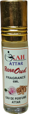 kah attar RoseOud Unisex Natural Pure Long Lasting Attar 6ml Roller Floral Attar(Floral)