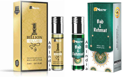 MEENA 1 Billion And Bab E Rahmat Attar Combo Floral Attar(Blends (mukhallat), Pink Lotus)