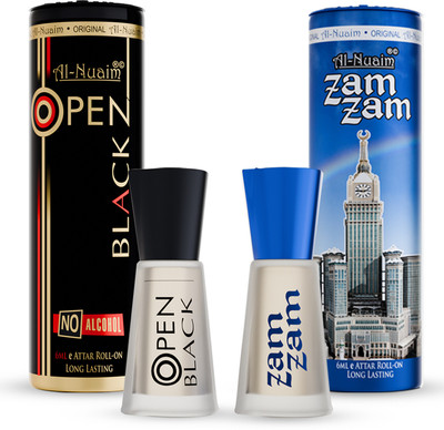 Al Nuaim Open Black and Zam Zam(Combo Pack) Floral Attar(Floral)