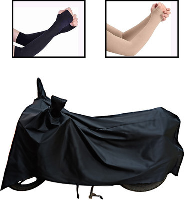 Kappihun Two Wheeler Cover for Mahindra(Rodeo UZO, Black)