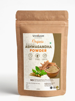 Vangam Organic Ashwagandha Powder | Ayurvedic Care for Stress Relief |No Additives|(50 g)