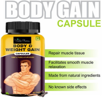 visalak pharma Body & Weight Gain Solution Weight Gainer Products , Strong Body Protein fORMULA(60 Capsules)