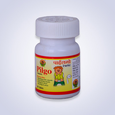 jagdamba herbal Pilgo Tablets | Relieves Piles-Bleeding with stools(200 ml)