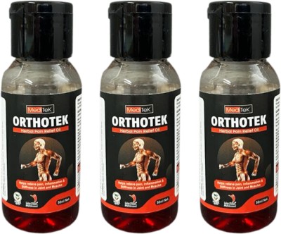 Meditek ORTHOTEK Ayurvedic Joint Pain Relief Oil 50Ml Each Liquid(3 x 50 ml)