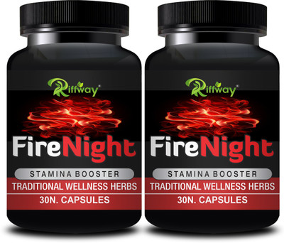 Riffway Fire Night _ Ayurvedic Solution Stamina Capsule For Better Strength(Pack of 2, 60 Capsules)