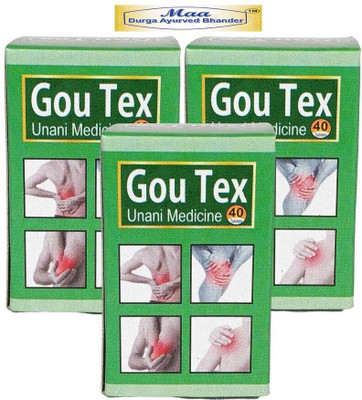 Maadurga ayurved bhander Gou Tex TABLET FOR JOINT PAIN,ARTHRITIS,SCIATICA ECT (Pack of 3) Tablets(3 x 40 Units)