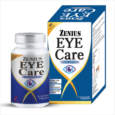 Zenius Eye Care Capsule for High Vision Eye HealthSupplement , Vitamin C and E(Pack of 2, 60 Capsules)